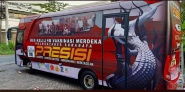 Mudahkan Masyarakat, Bus Vaksinasi Covid-19 Ada Di Perbatasa Kota Surabaya